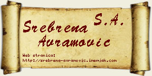 Srebrena Avramović vizit kartica